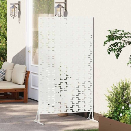 Écran de confidentialité blanc 100x50x180 cm en acier 