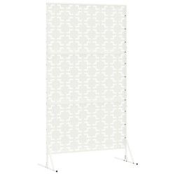 Écran de confidentialité blanc 100x50x180 cm en acier 