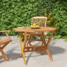 Table pliable de jardin 90x75 cm Bois d'acacia solide 