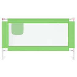 Barrière de sécurité de lit d'enfant Vert 150x25 cm Tissu 