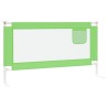 Barrière de sécurité de lit d'enfant Vert 150x25 cm Tissu 