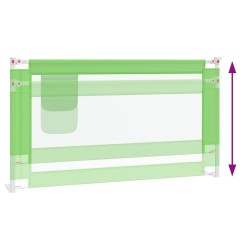 Barrière de sécurité de lit d'enfant Vert 150x25 cm Tissu 