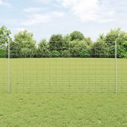 Poteaux de Clôture 22 pcs U-Channel 120 cm Acier Galva 