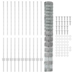 Poteaux de Clôture 22 pcs U-Channel 120 cm Acier Galva 
