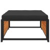 Tabouret de jardin avec coussin 68x68x30cm bois massif d'acacia 