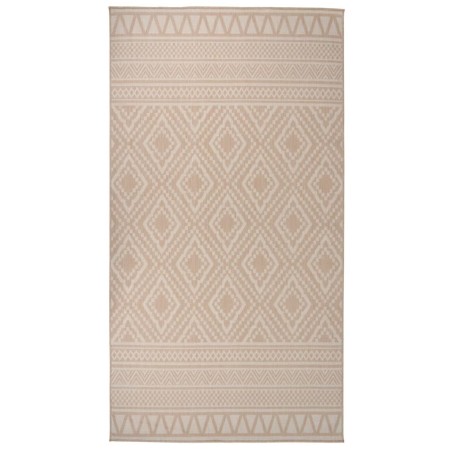 Tapis à tissage plat d'extérieur 80x150 cm Rayures brunes 