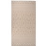 Tapis à tissage plat d'extérieur 80x150 cm Rayures brunes 