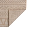 Tapis à tissage plat d'extérieur 80x150 cm Rayures brunes 