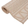 Tapis à tissage plat d'extérieur 80x150 cm Rayures brunes 
