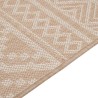 Tapis à tissage plat d'extérieur 80x150 cm Rayures brunes 
