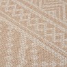 Tapis à tissage plat d'extérieur 80x150 cm Rayures brunes 
