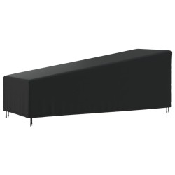 Housse de chaise longue noir 210x80x45/75 cm oxford 420D 