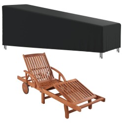 Housse de chaise longue noir 210x80x45/75 cm oxford 420D 
