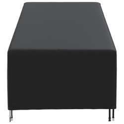 Housse de chaise longue noir 210x80x45/75 cm oxford 420D 
