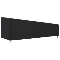 Housse de chaise longue noir 210x80x45/75 cm oxford 420D 