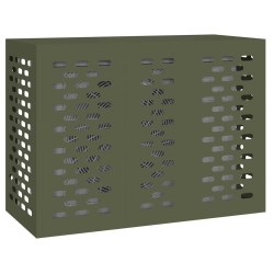 Housse de Climatiseur Olive Verte 110x50x80 cm Acier 