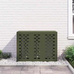Housse de Climatiseur Olive Verte 110x50x80 cm Acier 