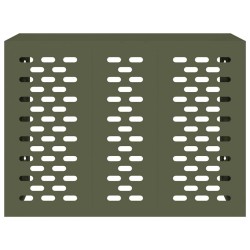 Housse de Climatiseur Olive Verte 110x50x80 cm Acier 