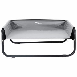 Lit surélevé pour chien Gris clair Tissu Oxford ML et Acier 