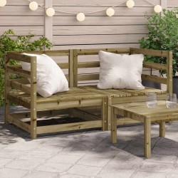 Canapés d'angle de jardin 2 pcs 70x70x67cm bois de pin imprégné 