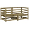 Canapés d'angle de jardin 2 pcs 70x70x67cm bois de pin imprégné 
