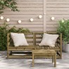 Canapés d'angle de jardin 2 pcs 70x70x67cm bois de pin imprégné 