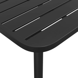 Table de jardin anthracite 100x100x71 cm acier 