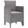 Chaises de jardin avec coussins 4 pcs Gris clair 