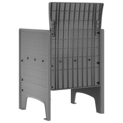 Chaises de jardin avec coussins 4 pcs Gris clair 