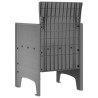 Chaises de jardin avec coussins 4 pcs Gris clair 