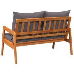 Banc de jardin avec coussins 115x65x71 cm Bois d'acacia massif 