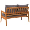 Banc de jardin avec coussins 115x65x71 cm Bois d'acacia massif 