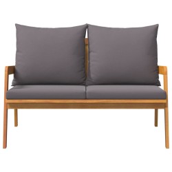 Banc de jardin avec coussins 115x65x71 cm Bois d'acacia massif 