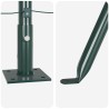 Ensemble de poteaux de clôture avec plaques de base 13 pcs Vert 