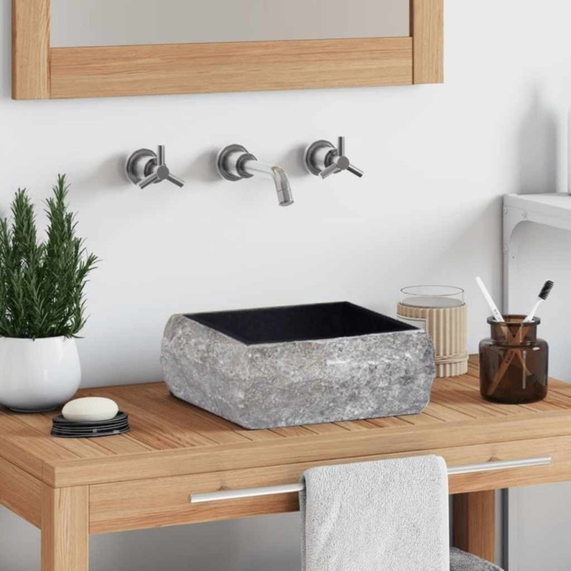 Lavabo Noir 30x30x13 cm Marbre 