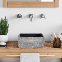 Lavabo Noir 30x30x13 cm Marbre 