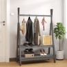 Porte-vêtements Gris 100x45,5x150 cm Bois de pin massif 