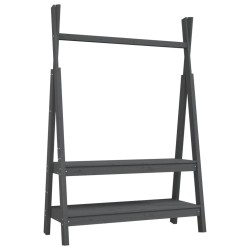 Porte-vêtements Gris 100x45,5x150 cm Bois de pin massif 