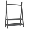 Porte-vêtements Gris 100x45,5x150 cm Bois de pin massif 