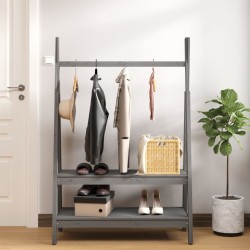 Porte-vêtements Gris 100x45,5x150 cm Bois de pin massif 