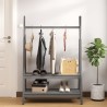 Porte-vêtements Gris 100x45,5x150 cm Bois de pin massif 