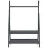 Porte-vêtements Gris 100x45,5x150 cm Bois de pin massif 