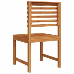 Chaises de jardin sans accoudoirs 2 pcs en bois d'acacia costaud 