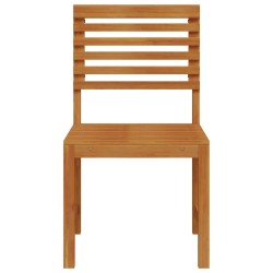 Chaises de jardin sans accoudoirs 2 pcs en bois d'acacia costaud 