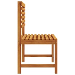 Chaises de jardin sans accoudoirs 2 pcs en bois d'acacia costaud 