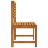 Chaises de jardin sans accoudoirs 2 pcs en bois d'acacia costaud 