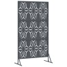 Écran de confidentialité anthracite 100x50x180 cm en acier. 