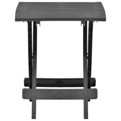 Table pliable de jardin anthracite 45x43x50 cm plastique  