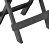 Table pliable de jardin anthracite 45x43x50 cm plastique  