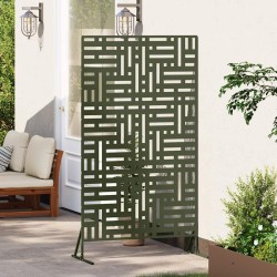 Écran de confidentialité , vert olive, 100x50x180 cm, en acier 